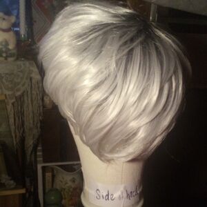 NWOT! Silver W/Black Root Ombre Wig
